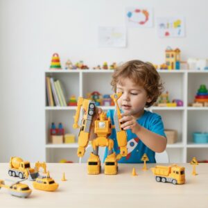 Magnetyczny robot Transformers - DUŻY ZESTAW